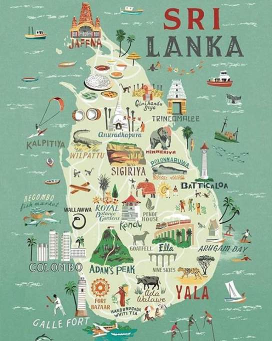 Map of Sri Lanka