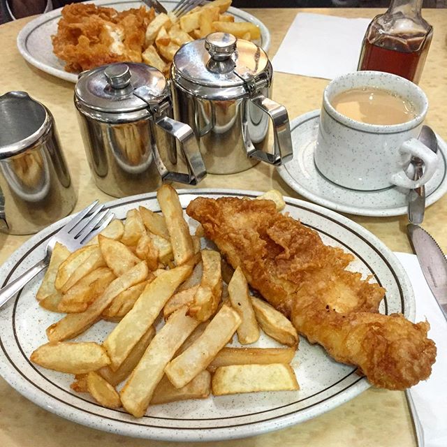 Fish and Chips in Wackers Scarborough