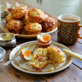 Bacon, Cheese & Onion Spelt Muffins