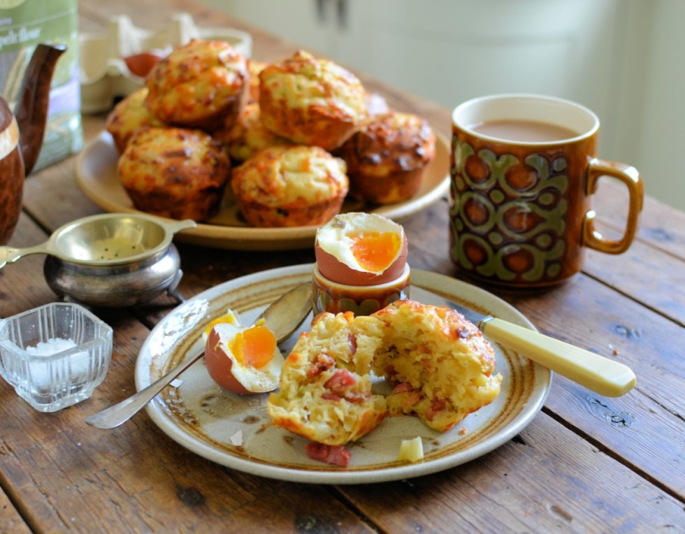 Bacon Cheese & Onion Spelt Muffins