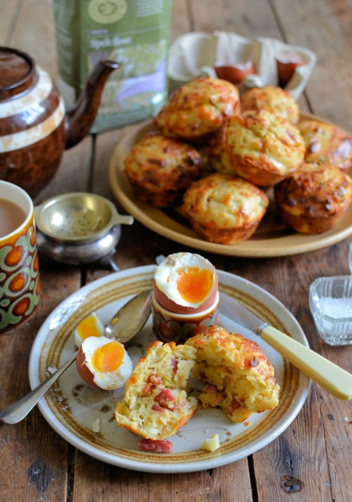 Bacon Cheese & Onion Spelt Muffins