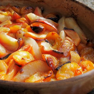 Baked Orchard Fruits with Vanilla and Honey