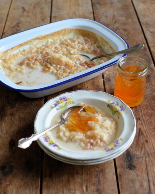 Baked Rice Pudding with Marmalade