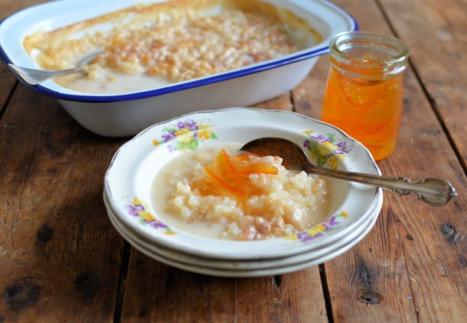 Baked Rice Pudding with Marmalade