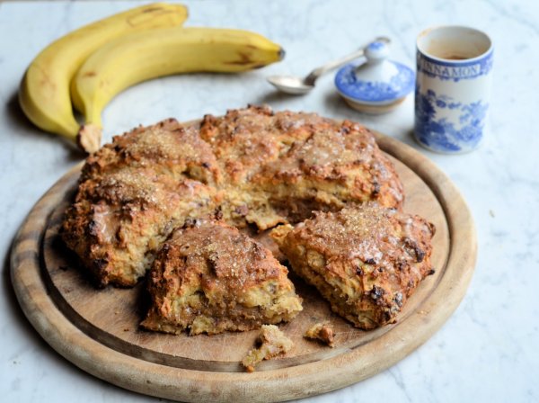 The Secret Recipe Club: Banana Bread Scones with Brown Sugar Glaze