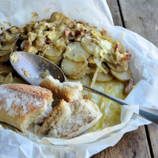 BBQ Bacon & Cheese Baked Potatoes