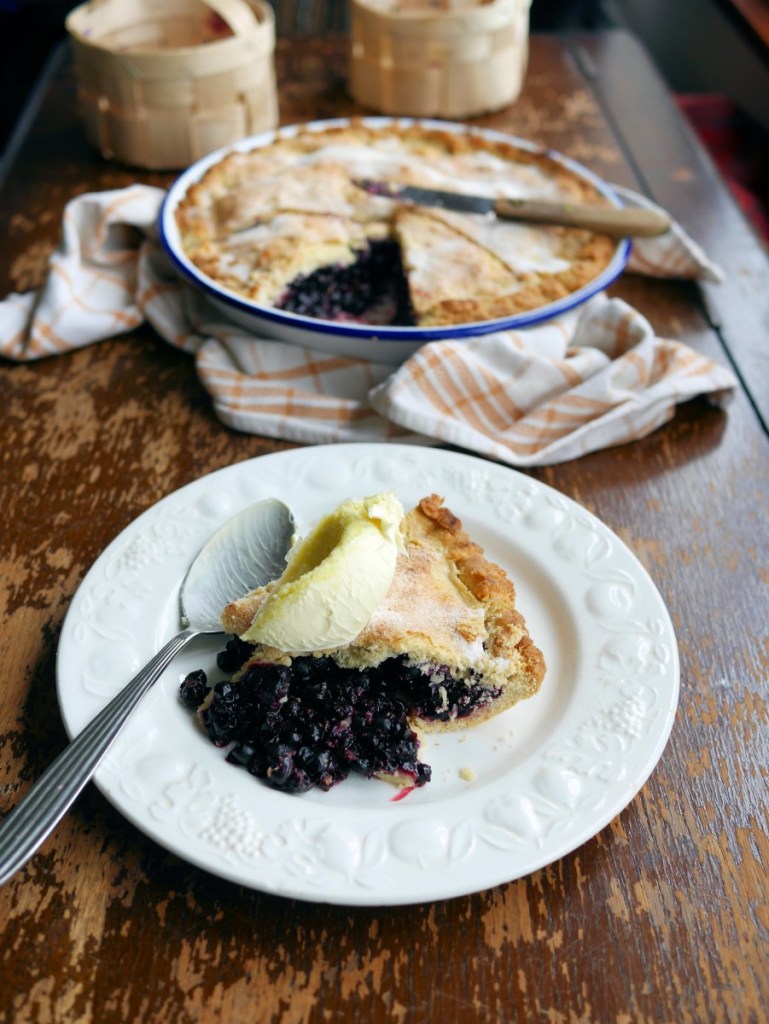 Mum’s Bilberry Plate Pie and Clotted Cream