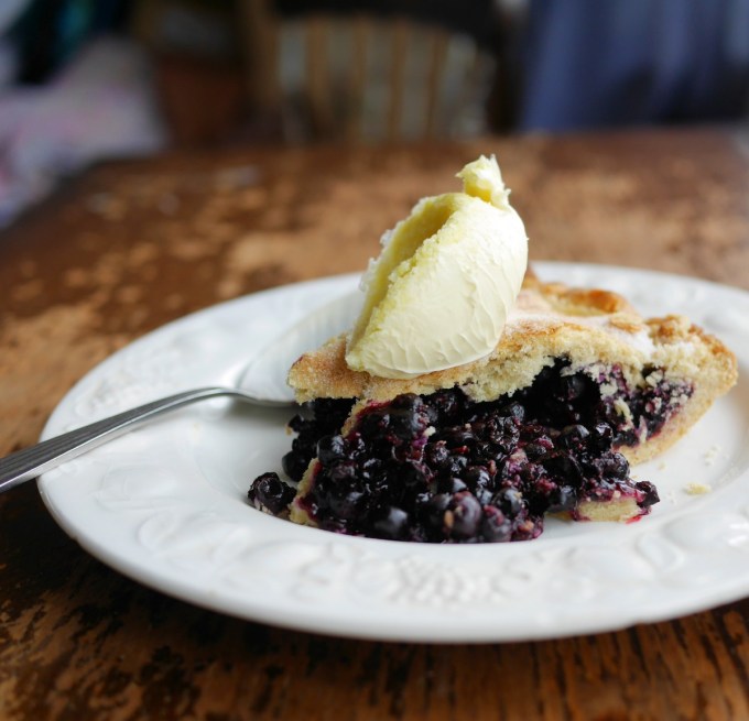 Bilberry Pie with Clotted Cream