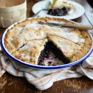 Mum's Bilberry Plate Pie and Clotted Cream