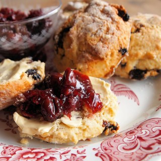 Buttermilk and Mixed Fruit Scones with Sour Cherry Jam