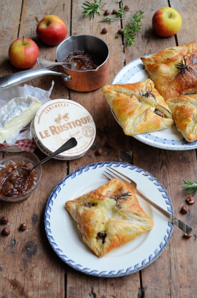 Camembert and Hazelnut Parcels with Quick Fruit and Honey Chutney