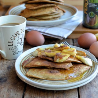 Cappuccino Pancakes with Bananas