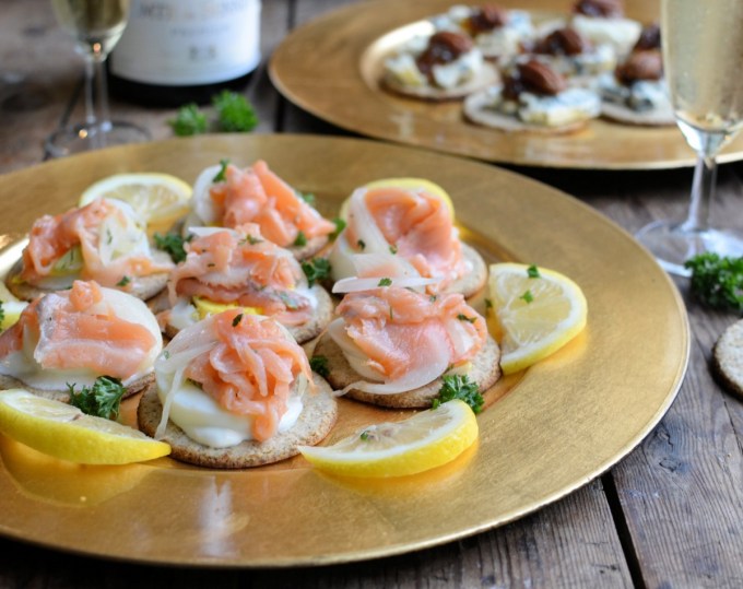 Smoked Salmon Oatcake Canapes