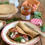 Chèvre, Ham and Peach Crêpes