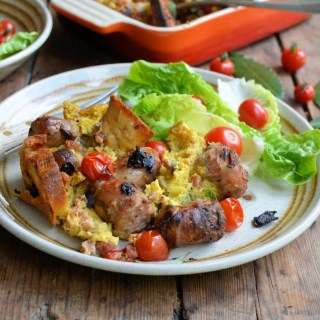 Overnight Sage & Sausage Breakfast-Supper Bake