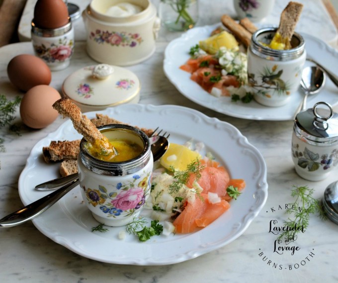 Coddled Eggs with Smoked Salmon & Dill