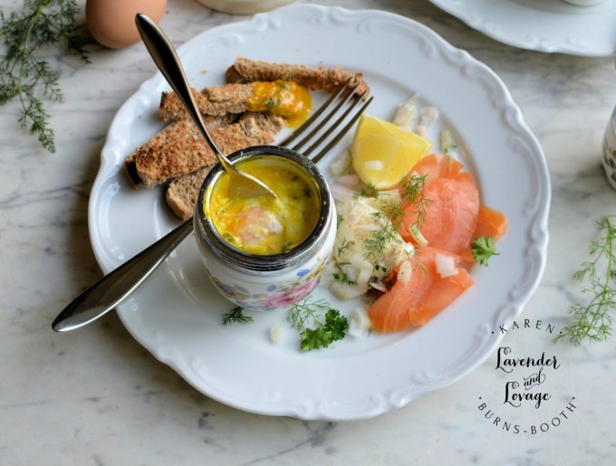 Coddled Eggs with Smoked Salmon & Dill