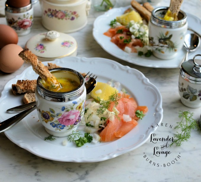 Coddled Eggs with Smoked Salmon & Dill