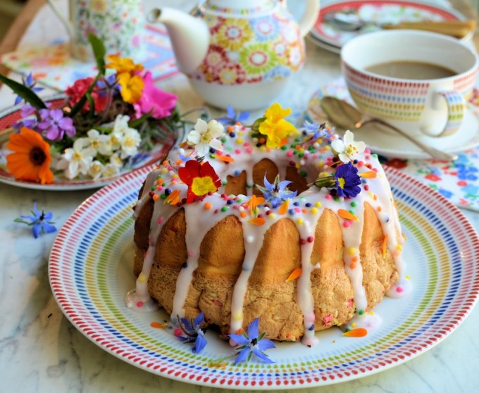 Confetti Funfetti Chiffon Cake for Easter Sunday Tea 