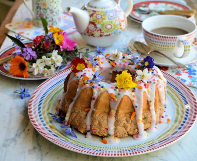 Confetti Funfetti Chiffon Cake for Easter Sunday Tea 