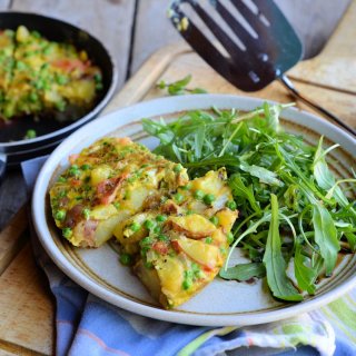 A Spring Fling Recipe for the 5:2 Diet! Low-Calorie Minted Pea & Vegetable Frittata - 200 calories