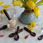 Easter Treats! Little Cadbury Creme Egg Pots with Chocolate Dipping Spoons