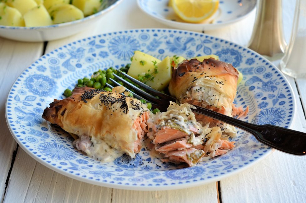 Seductive Salmon! Salmon, Sorrel & Cream Cheese Parcels (Recipe)