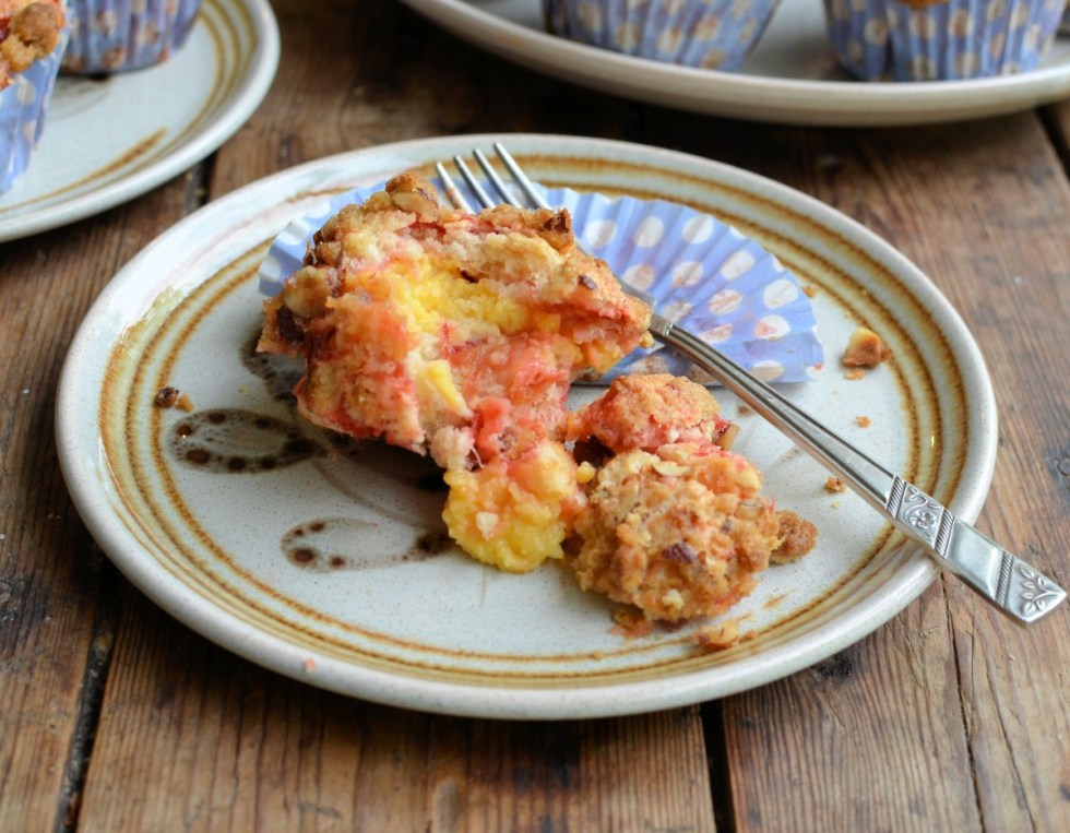 Rhubarb and Custard Muffins