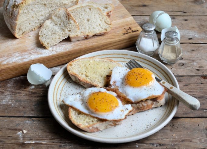 duck eggs on toast