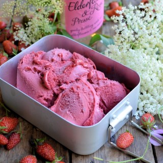 Elderflower, Rose and Strawberry Sorbet