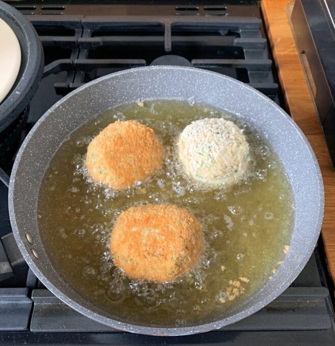 Frying Scotch Eggs