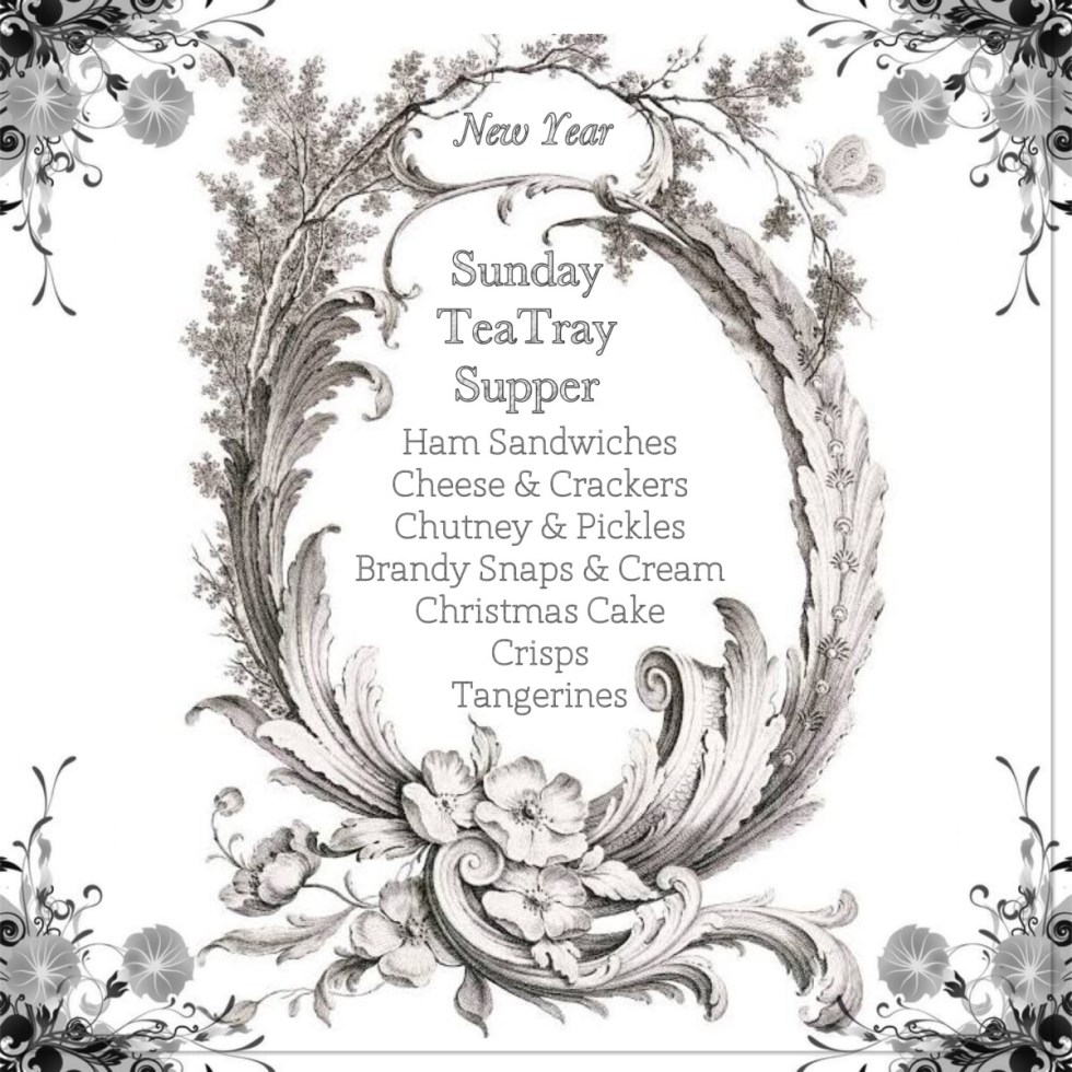 New Year Sunday Tea Tray Supper Menu