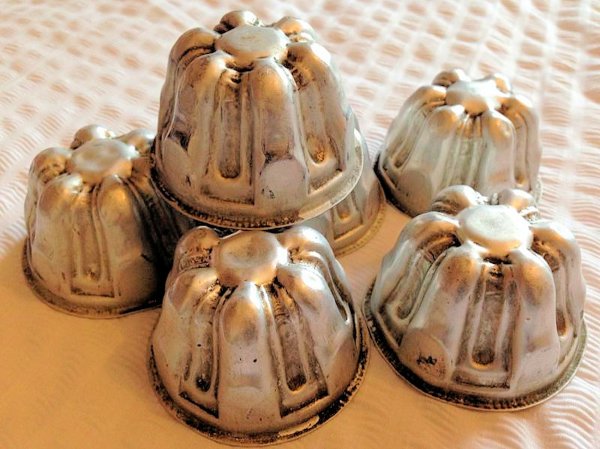 Set Of Six Mini Vintage Jelly Moulds by MAGPIE LIVING