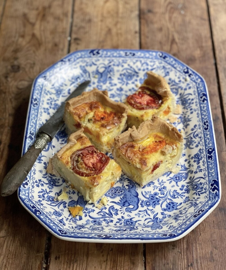 Deep Dish Cheese & Tomato Flan