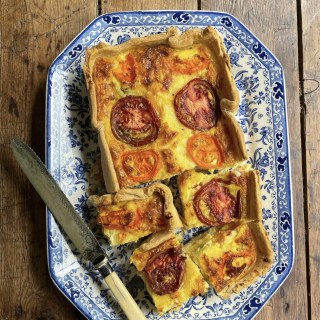 Deep Dish Cheese & Tomato Flan