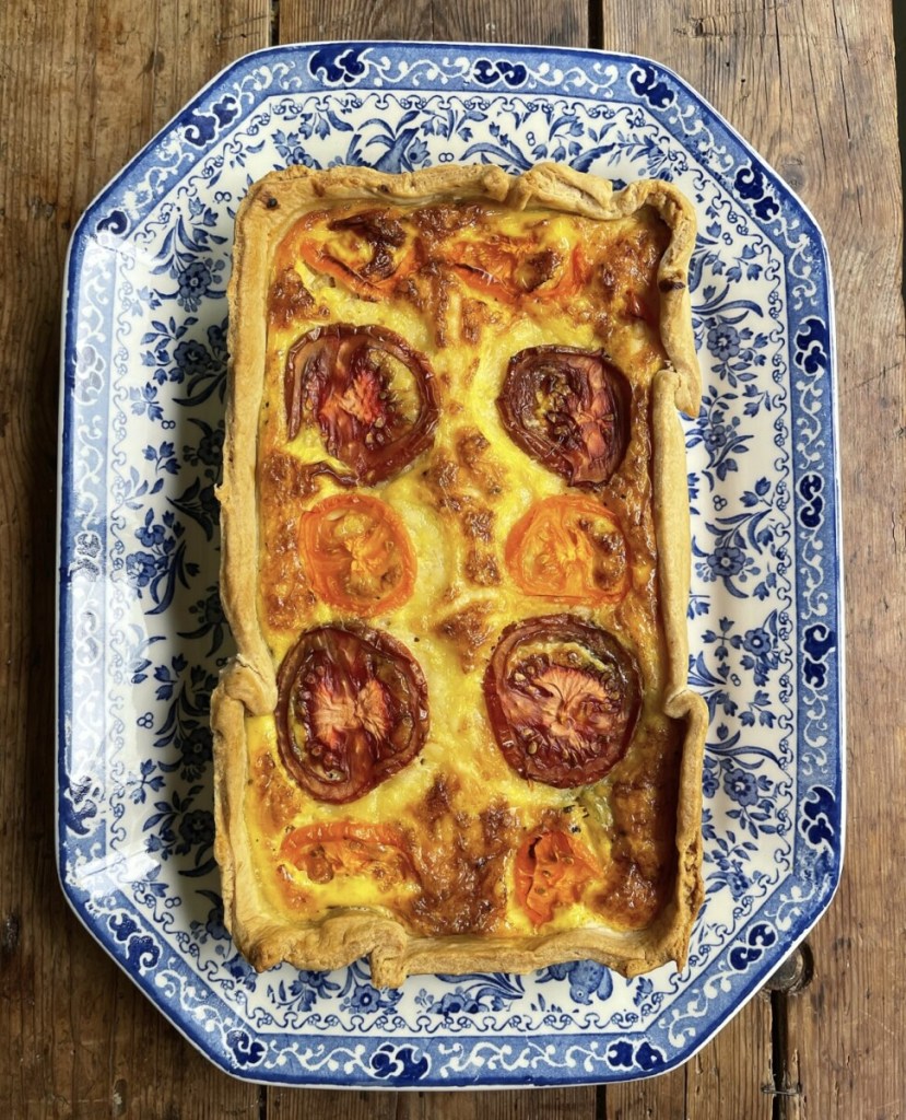 Deep Dish Cheese & Tomato Flan