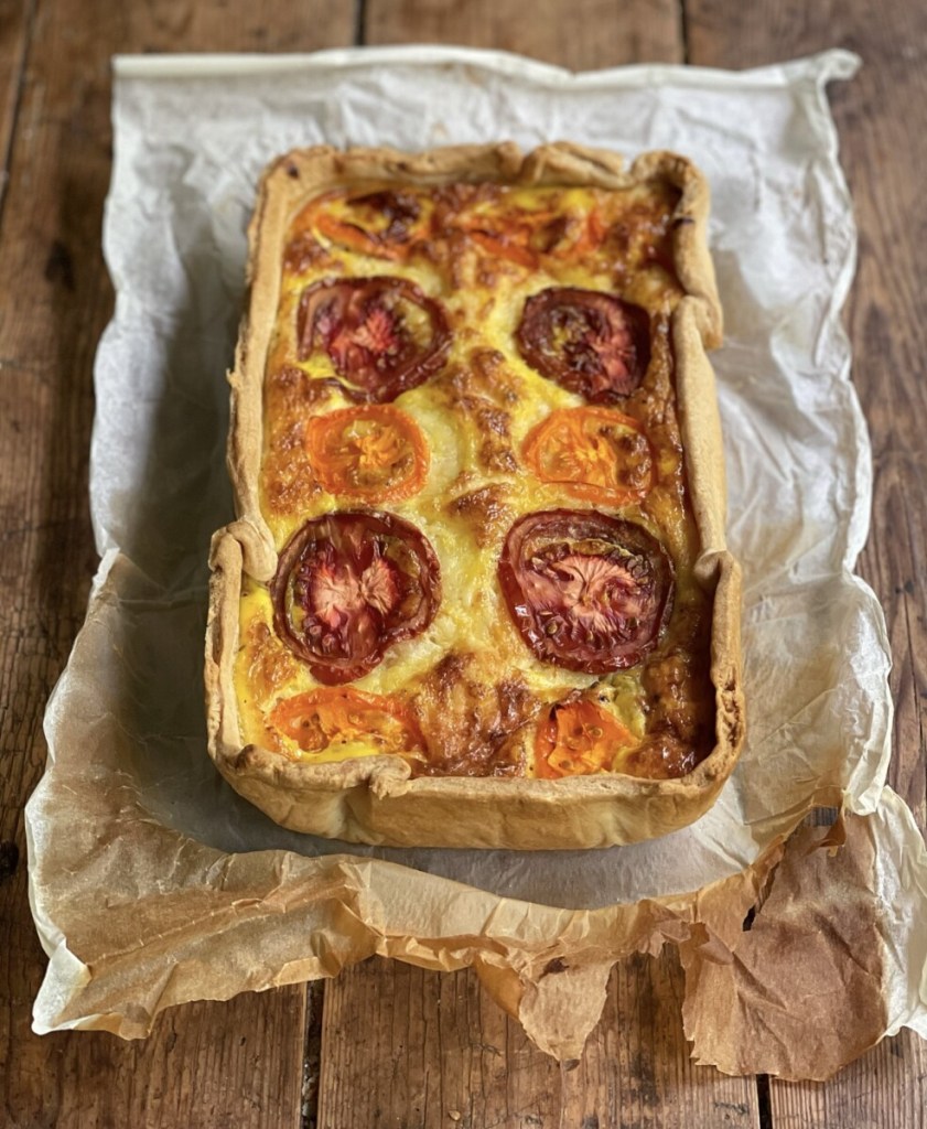 Deep Dish Cheese & Tomato Flan