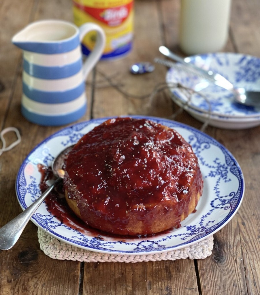 Steamed Jam Pudding in the Ninja Foodi