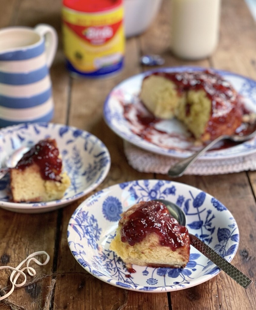 Steamed Jam Pudding in the Ninja Foodi