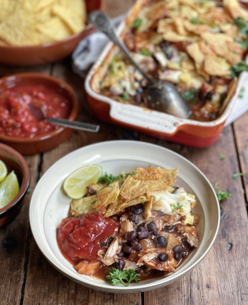 Mexican Turkey Nacho Bake