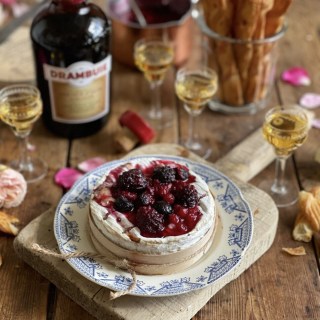 Baked Camembert with Drambuie and Summer Fruit Compote