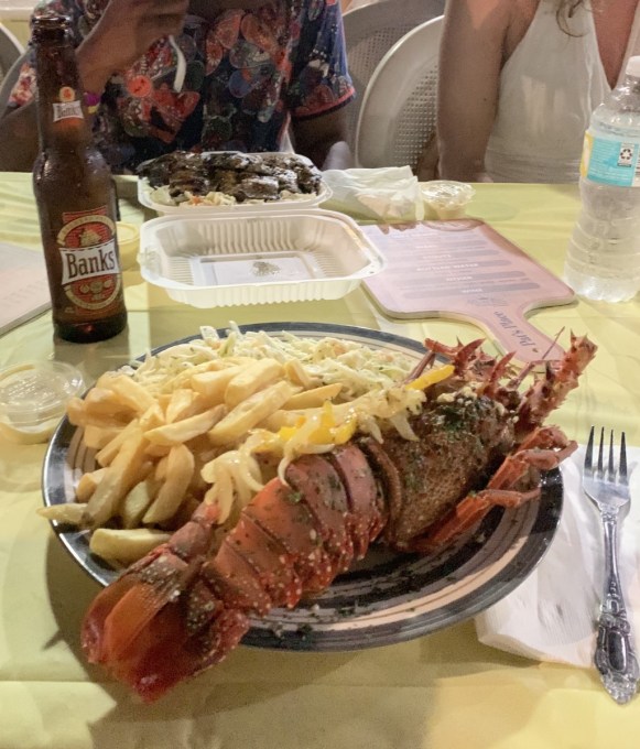 Oistins Fish Fry Lobster and Chips