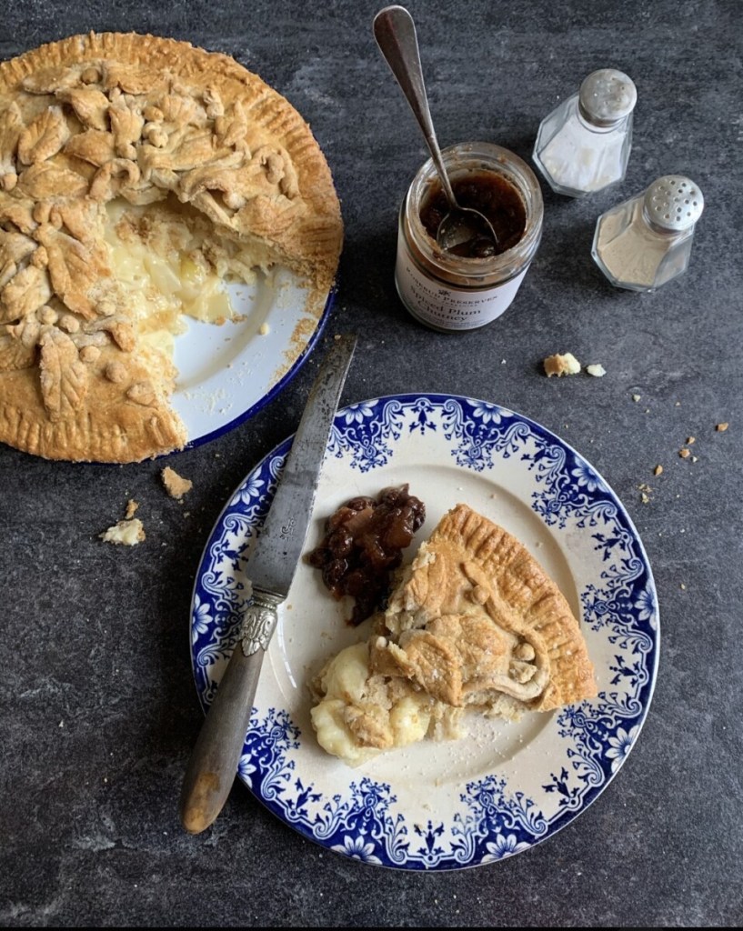 Cheese & Onion Plate Pie