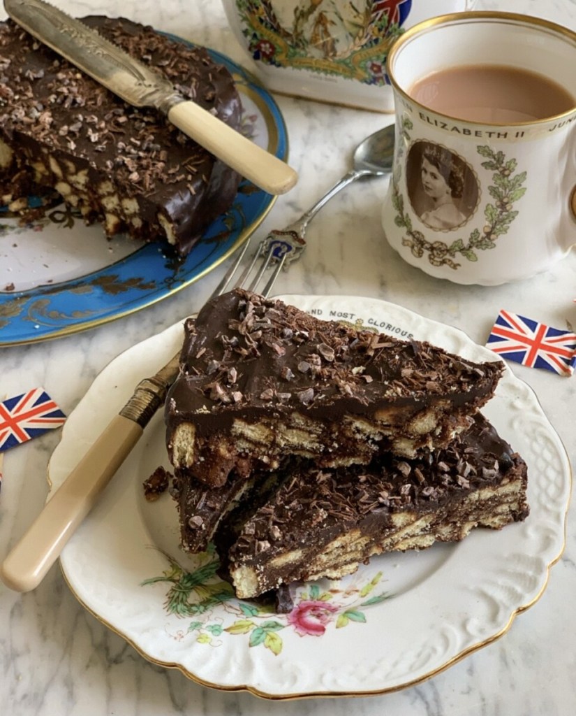 The Queen's Chocolate Biscuit Cake