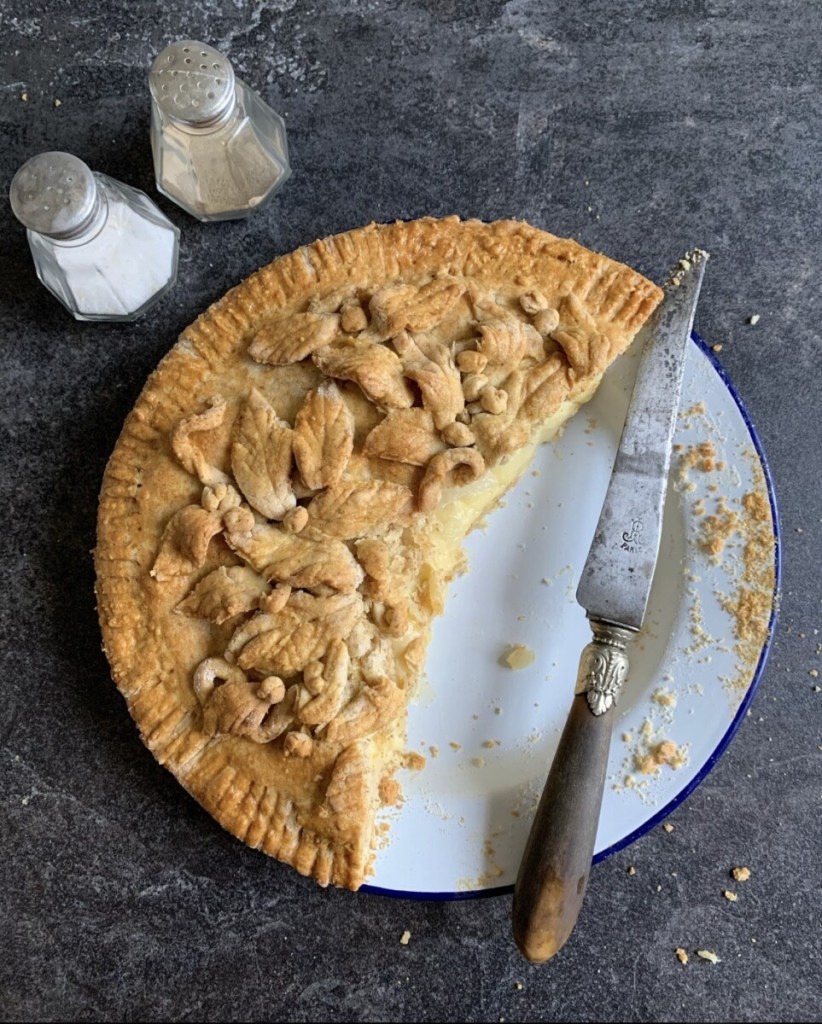 Cheese & Onion Plate Pie