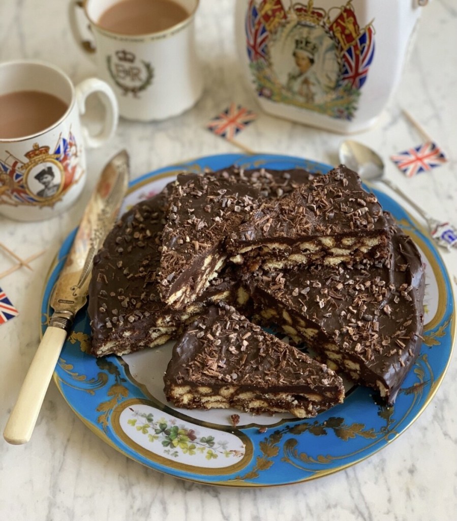 The Queen's Chocolate Biscuit Cake