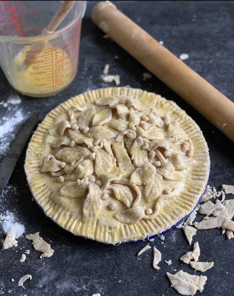 Cheese & Onion Plate Pie