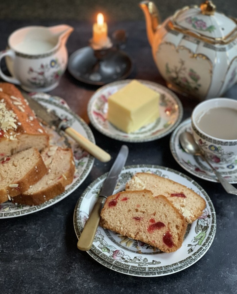 Cherry Bakewell Tea Loaf