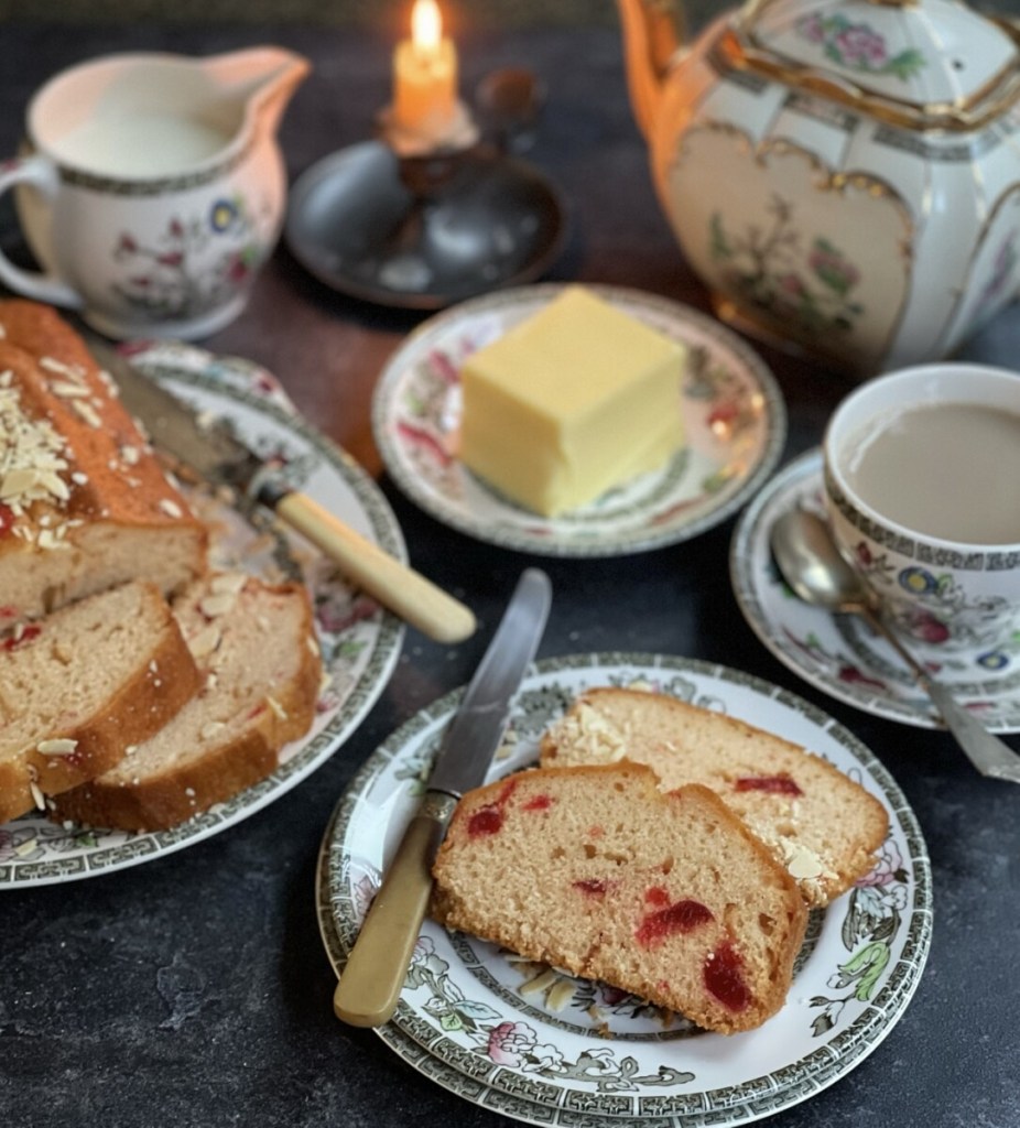 Cherry Bakewell Tea Loaf