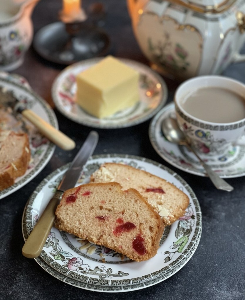 Cherry Bakewell Tea Loaf